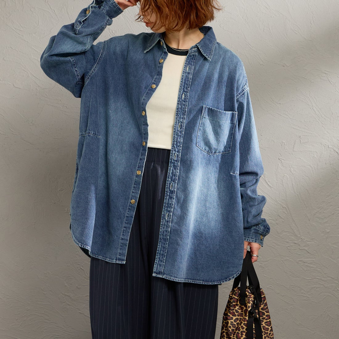 BLUE USED&&モデル身長：158cm 着用サイズ：S&&