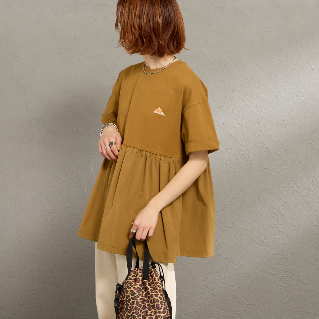 ｶｰｷ&&モデル身長：158cm 着用サイズ：F&&