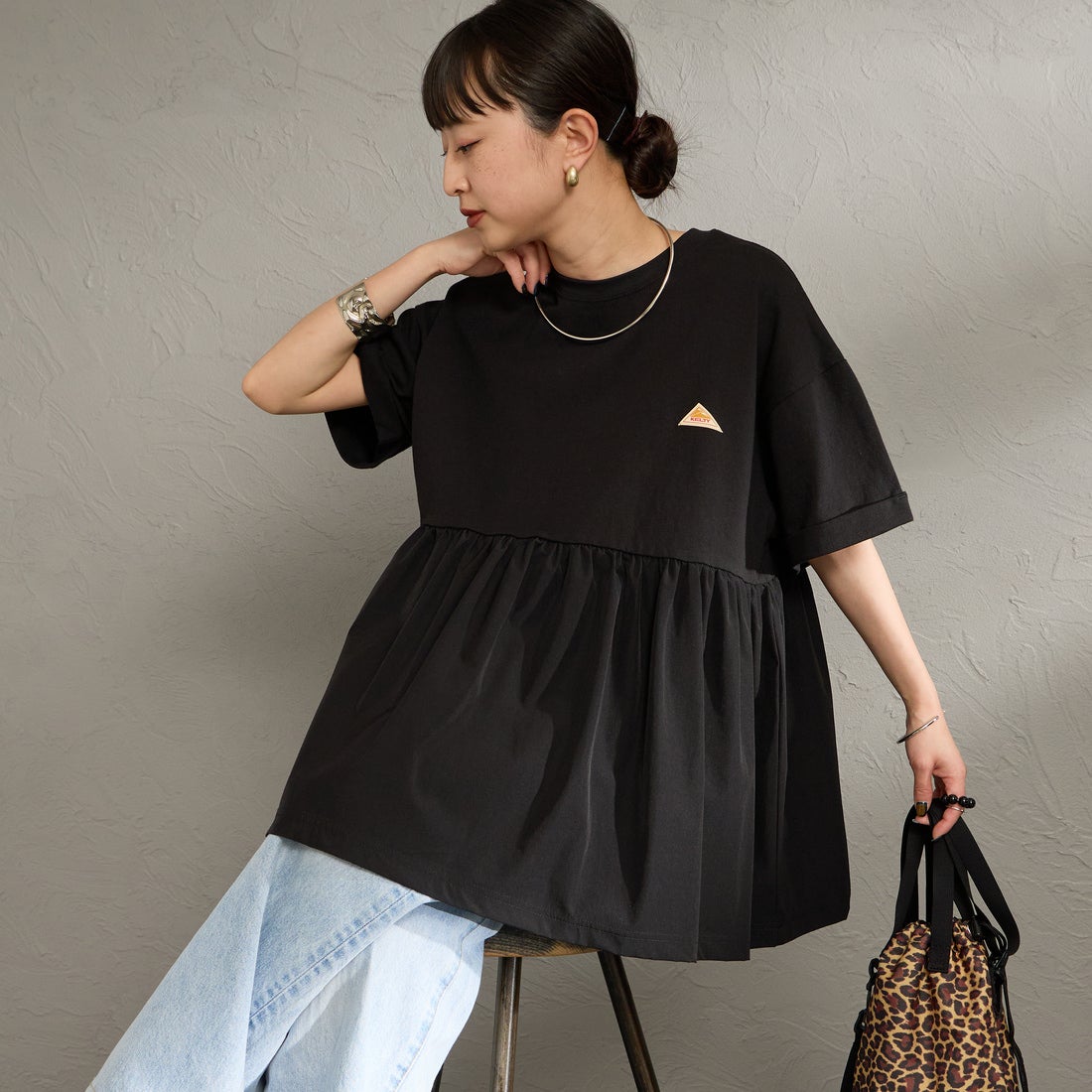 ﾌﾞﾗｯｸ&&モデル身長：150cm 着用サイズ：F&&