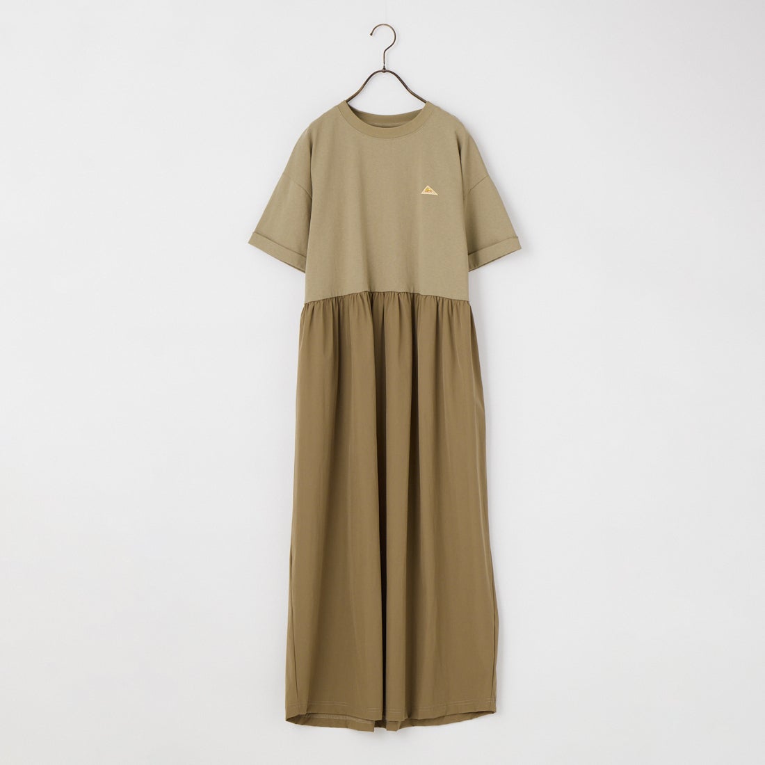 KELTY [ケルティ] 別注 異素材切替 ウエストギャザーワンピース [KE262W30IN02-JF] ﾍﾞｰｼﾞｭ