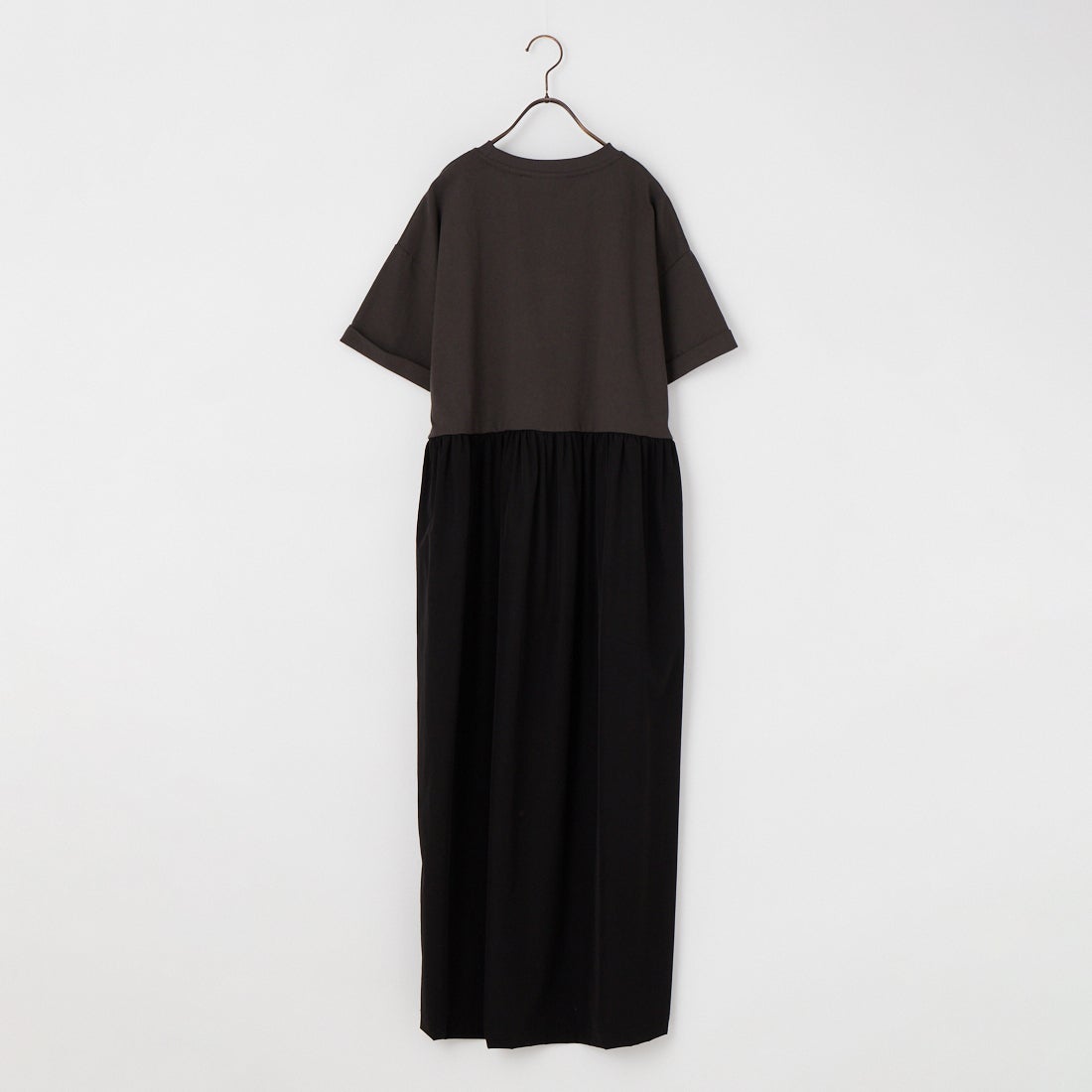 KELTY [ケルティ] 別注 異素材切替 ウエストギャザーワンピース [KE262W30IN02-JF] ﾁｬｺｰﾙ