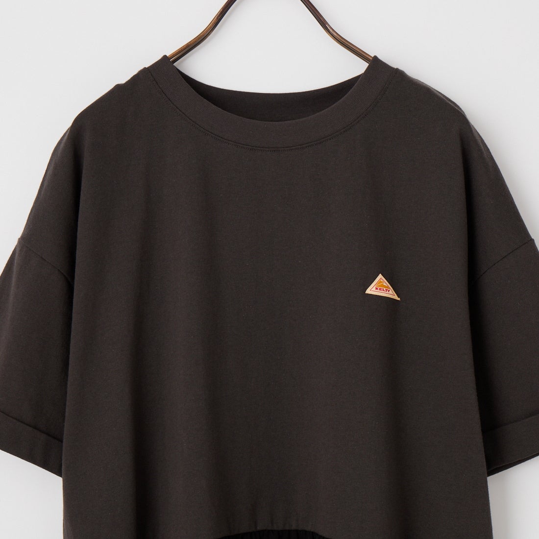 KELTY [ケルティ] 別注 異素材切替 ウエストギャザーワンピース [KE262W30IN02-JF] ﾁｬｺｰﾙ