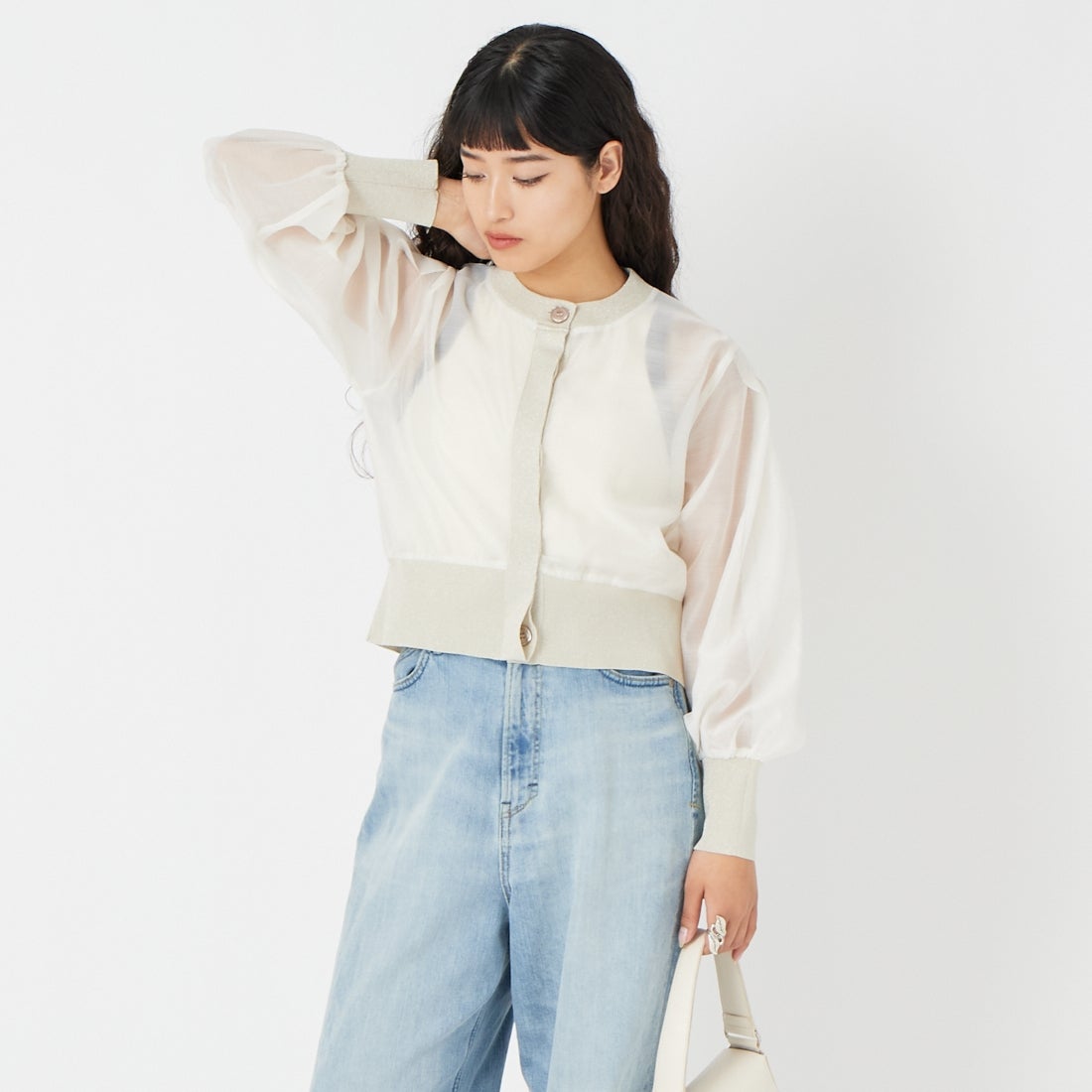 031 ｵﾌﾎﾜｲﾄ&&モデル身長：162cm 着用サイズ：F&&