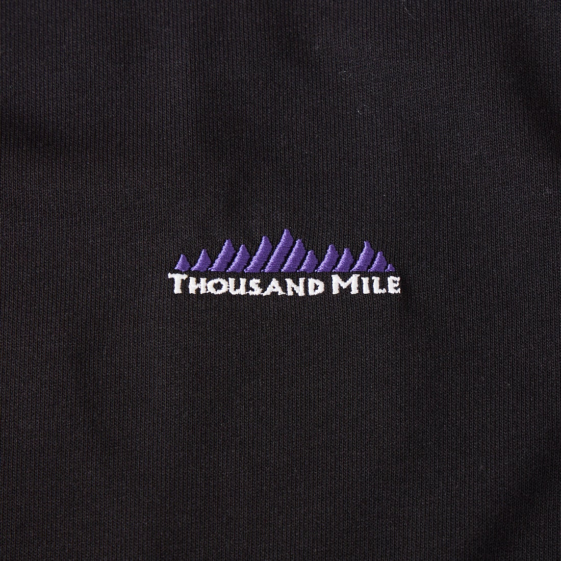 THOUSAND MILE [サウザンド マイル] ワンポイント刺繍ロゴ ショートスリーブTシャツ [TM261TC00120] 09 BLACK