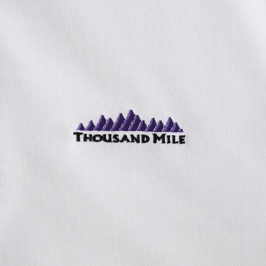 THOUSAND MILE [サウザンド マイル] ワンポイント刺繍ロゴ ショートスリーブTシャツ [TM261TC00120] 01 WHITE
