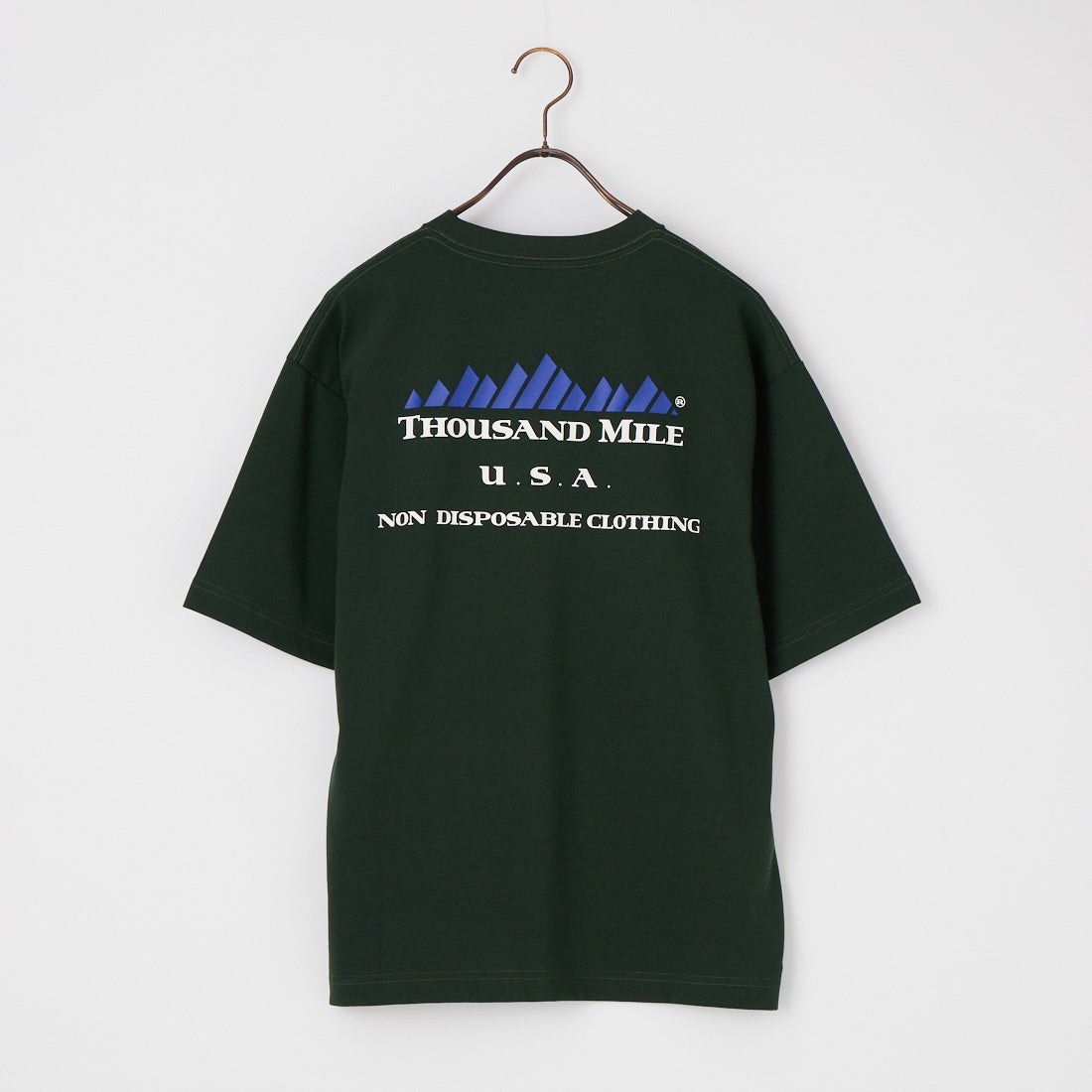 THOUSAND MILE [サウザンド マイル] ブランドロゴ バックプリント ショートスリーブTシャツ [TM261TC00460] 63 GREEN