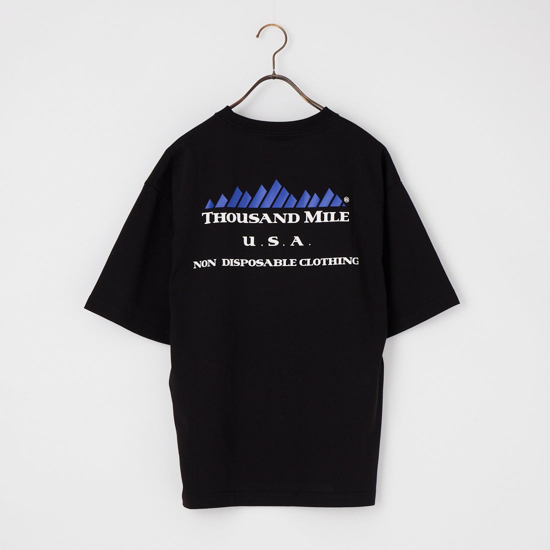 THOUSAND MILE [サウザンド マイル] ブランドロゴ バックプリント ショートスリーブTシャツ [TM261TC00460] 09 BLACK