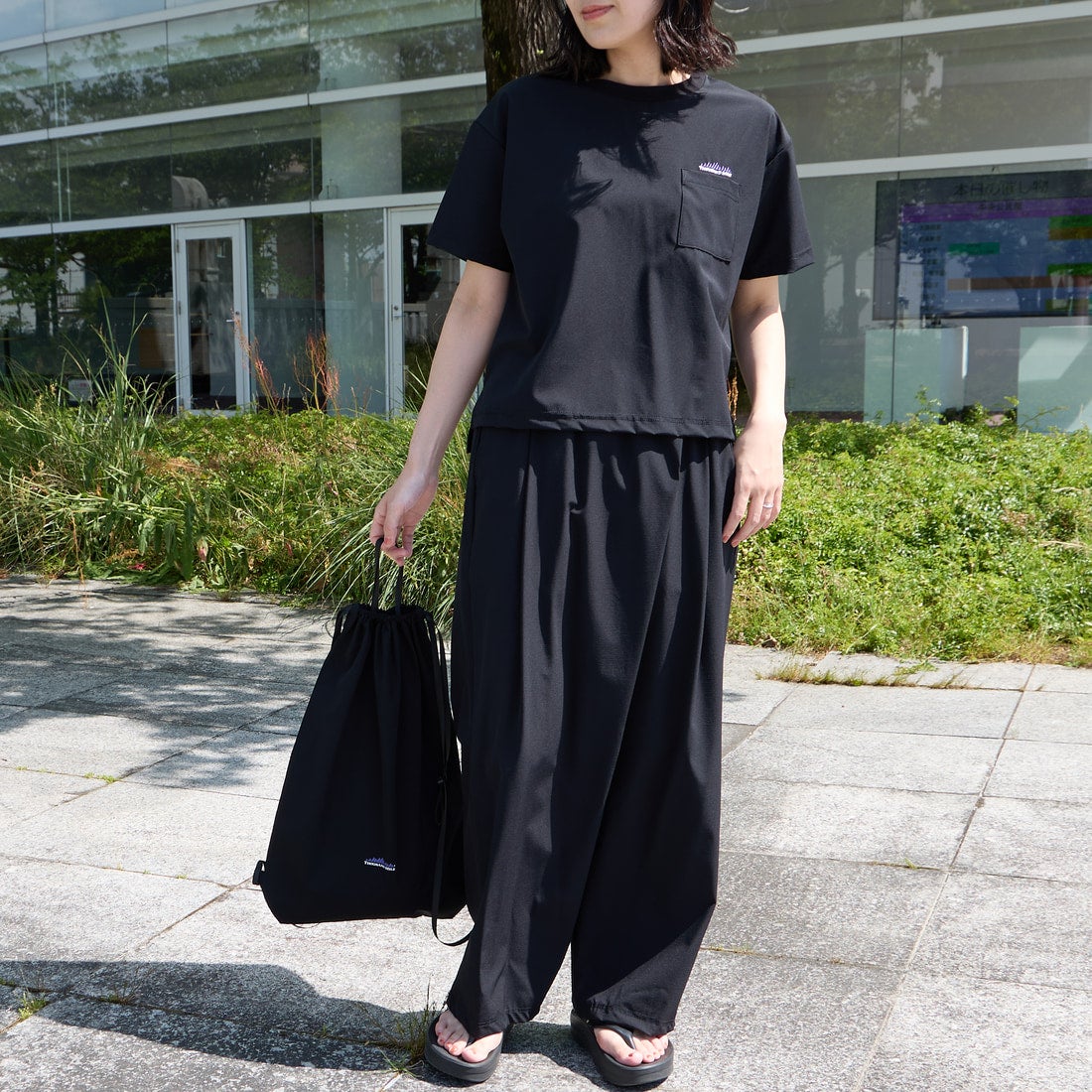 09 BLACK&&モデル身長：160cm 着用サイズ：F&&