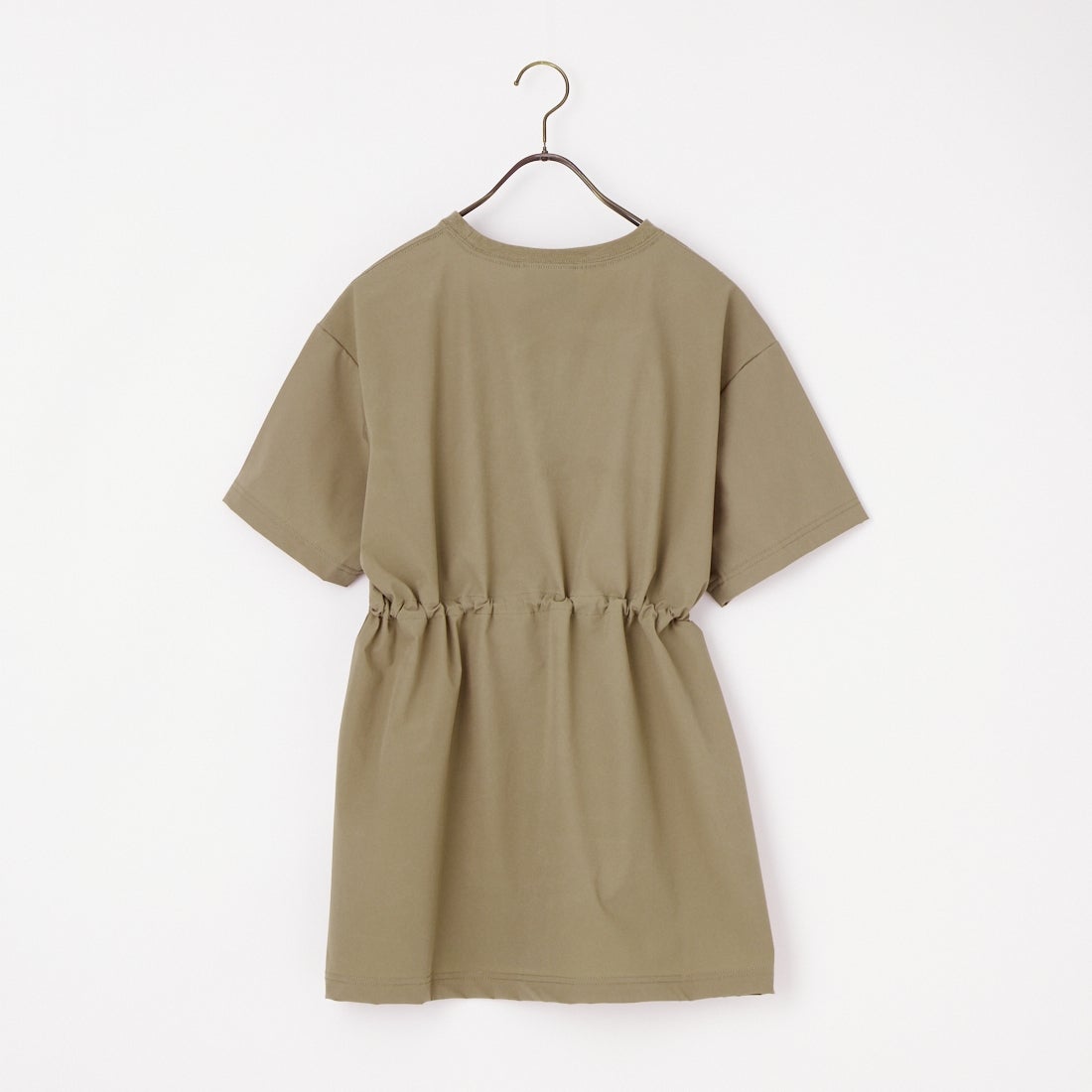 THOUSAND MILE [サウザンド マイル] 別注 ワンポイントロゴ刺繍 ウエストドローコードチュニックTシャツ [TM261NP50792-JF] 27 KHAKI