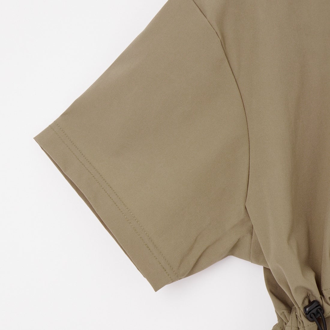 THOUSAND MILE [サウザンド マイル] 別注 ワンポイントロゴ刺繍 ウエストドローコードチュニックTシャツ [TM261NP50792-JF] 27 KHAKI