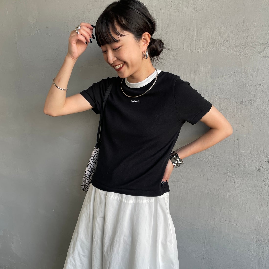 るる Health knit [ヘルスニット] 別注 ミニロゴ コンパクトTシャツ [HR26S