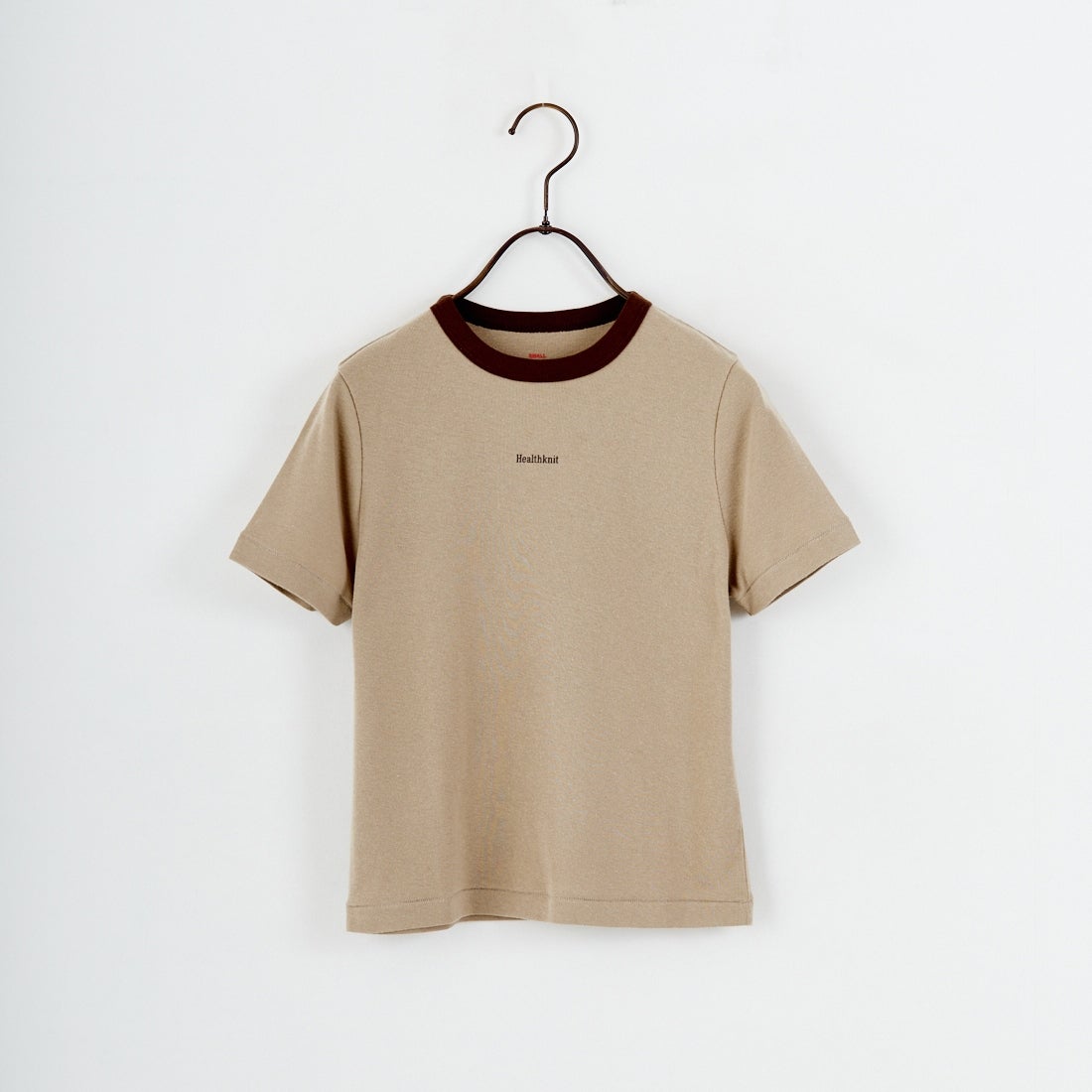 Health knit [ヘルスニット] 別注 ミニロゴ コンパクトTシャツ [HR26S-L312IN-JF] BEIGE