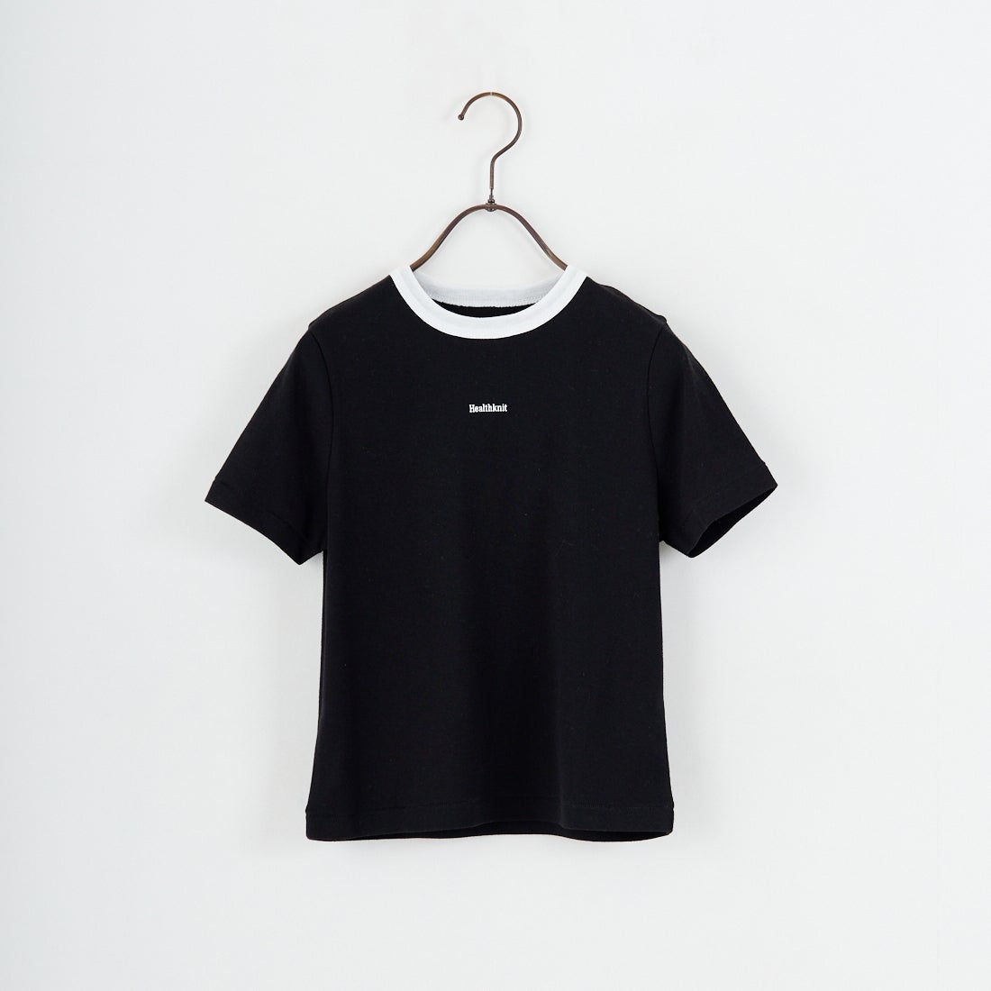 Health knit [ヘルスニット] 別注 ミニロゴ コンパクトTシャツ [HR26S-L312IN-JF] BLACK