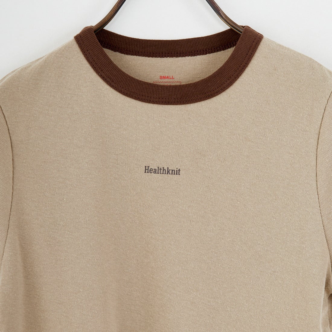 Health knit [ヘルスニット] 別注 ミニロゴ コンパクトTシャツ [HR26S-L312IN-JF] BEIGE