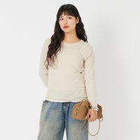 71 L.BEIGE&&モデル身長：162cm 着用サイズ：F&&