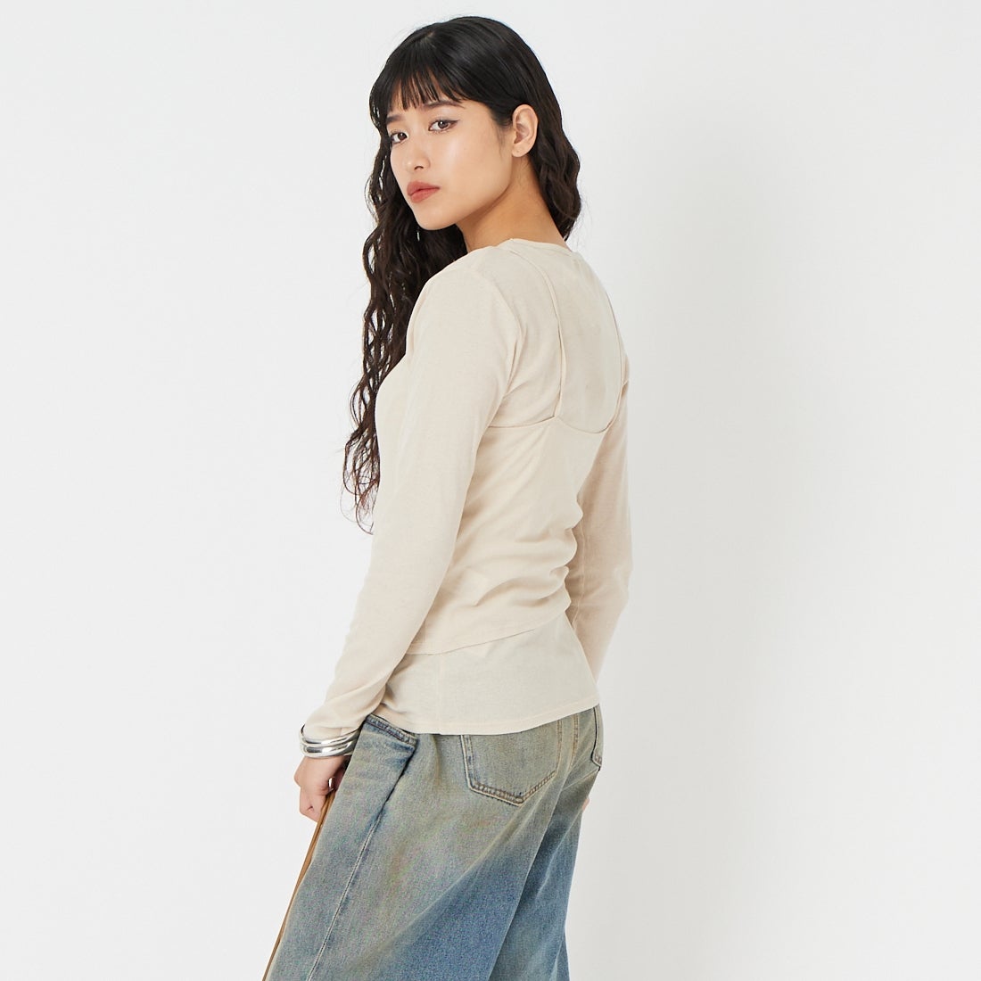 Health knit [ヘルスニット] キャミソール&ロングスリーブTシャツセット [HR26S-L304] 71 L.BEIGE