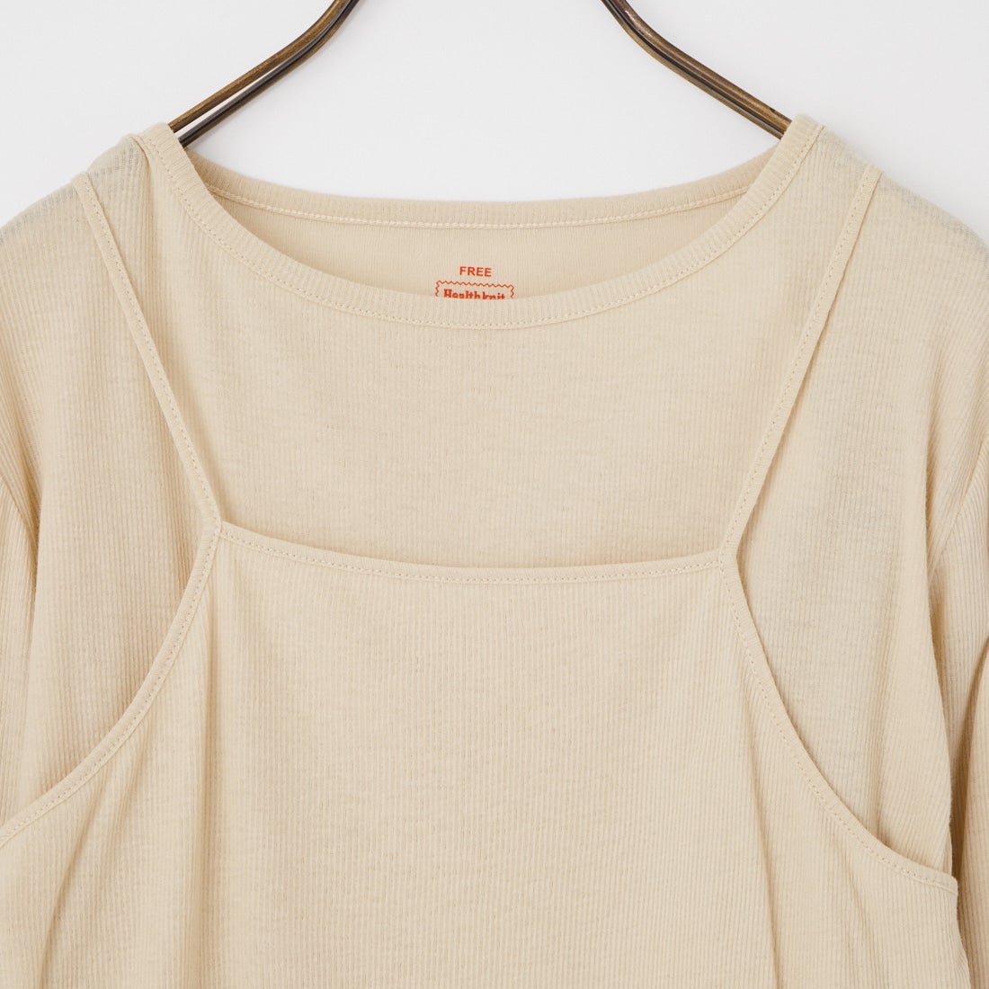 Health knit [ヘルスニット] キャミソール&ロングスリーブTシャツセット [HR26S-L304] 71 L.BEIGE