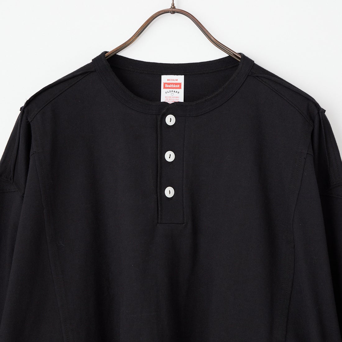 Health knit [ヘルスニット] OLD PARK コラボロングスリーブTシャツ [HR-OLD01] 09 BLACK
