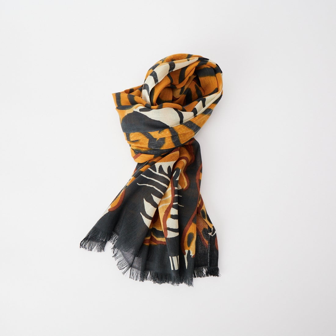 ILL ONE EIGHTY [イル ワンエイティ] タイガープリントストール [ILL251-54T] BLACK