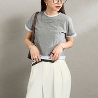 07 GRY/SAX&&モデル身長：150cm 着用サイズ：F&&