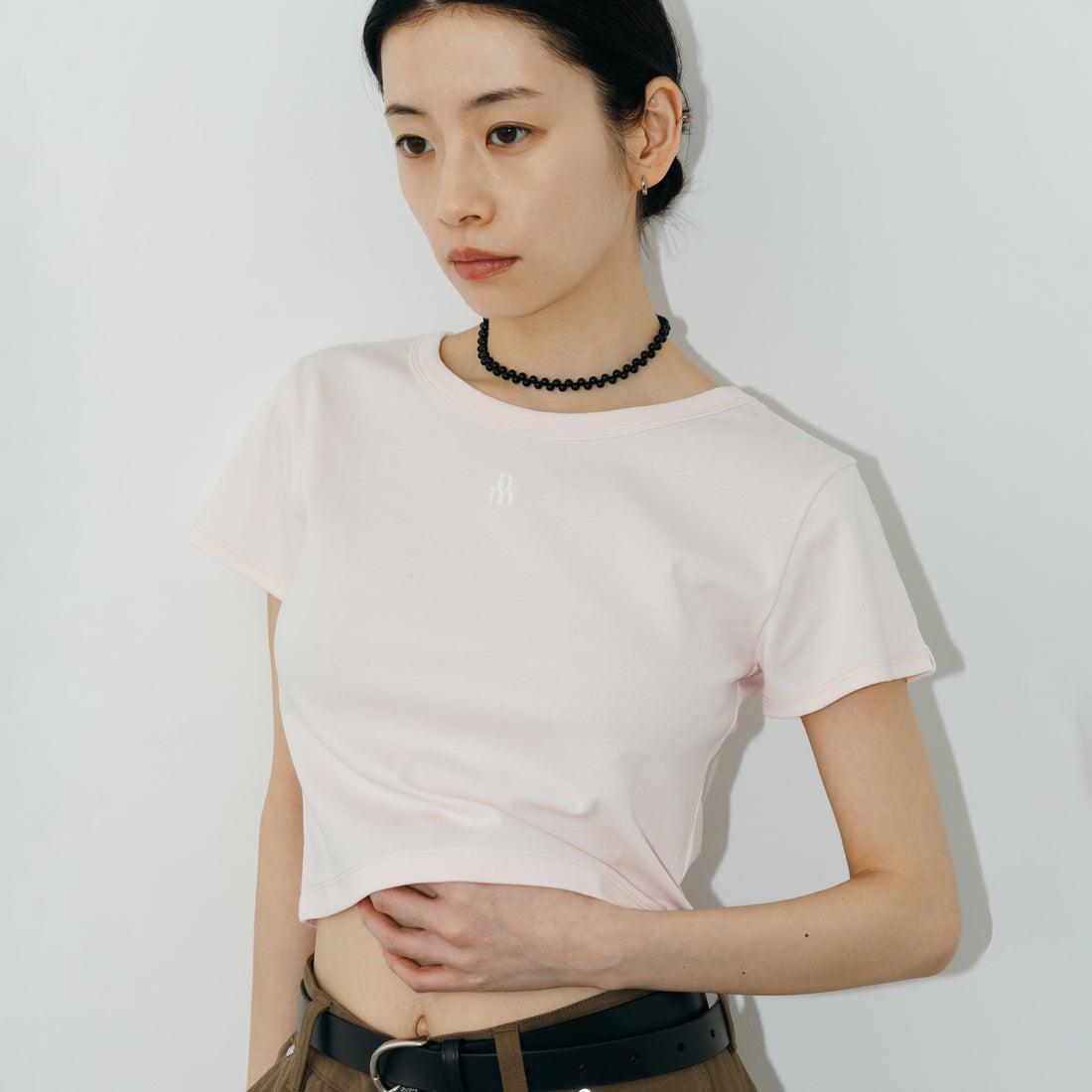 nenom [ネノム] ワンポイントロゴ刺繍 ミニTシャツ [NE26322002] 41 B.PINK