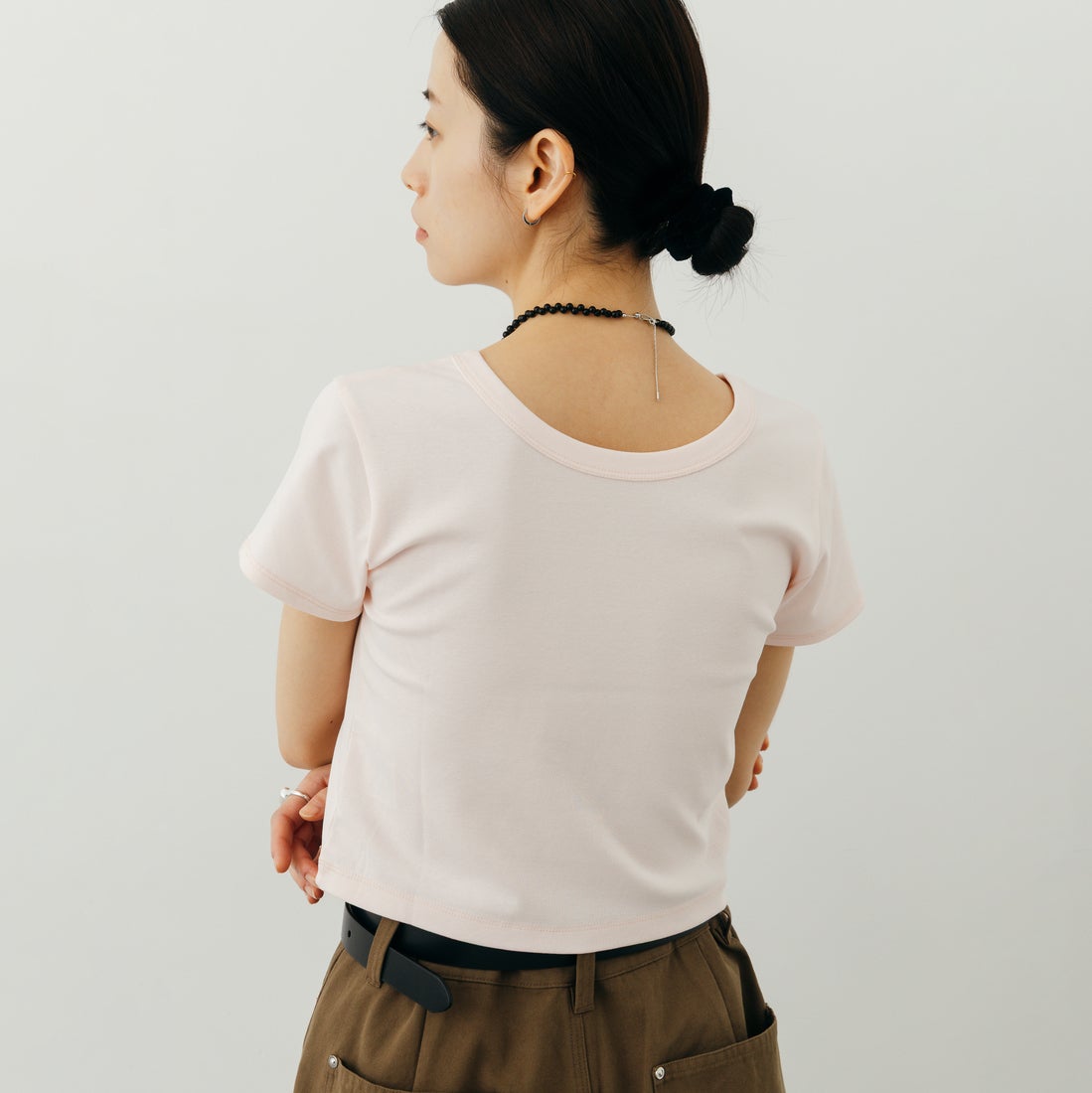 nenom [ネノム] ワンポイントロゴ刺繍 ミニTシャツ [NE26322002] 41 B.PINK