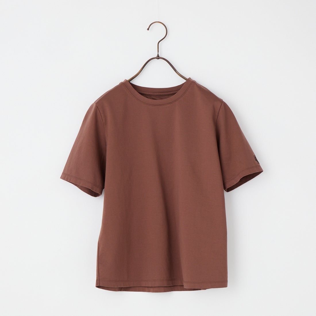 MICA&DEAL [マイカアンドディール] ワンポイント刺繍Tシャツ [0126109048] BROWN