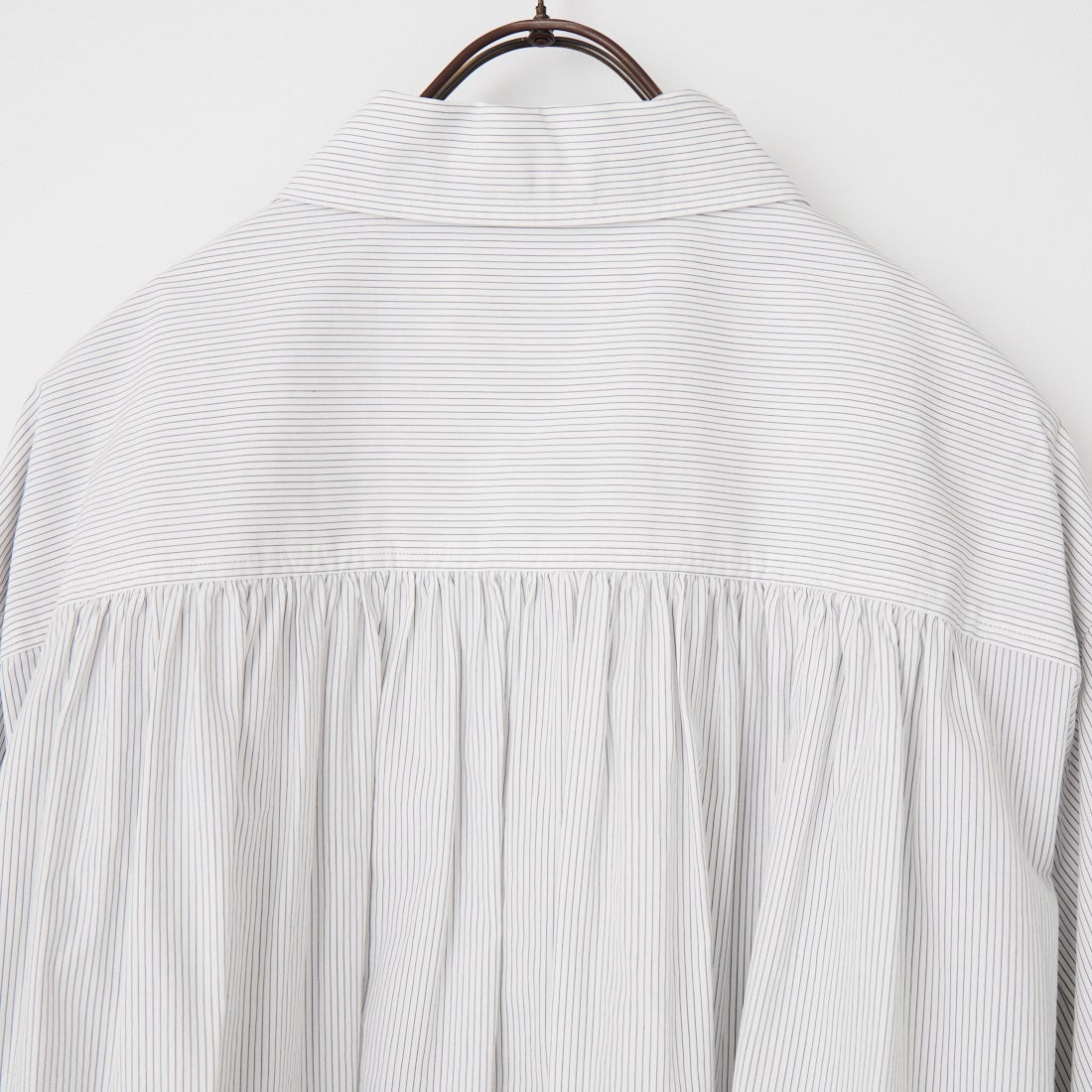 Gymphlex [ジムフレックス] コットンストライプ 長袖チュニックシャツ [GY-B0365PSE] WHT/BLK ST