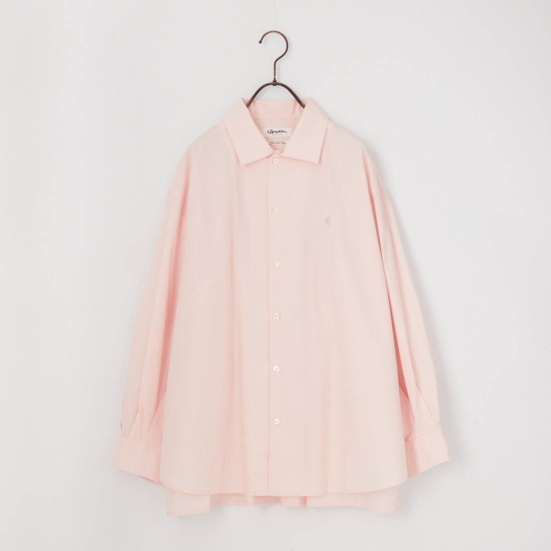 Gymphlex [ジムフレックス] コットンレギュラーカラー長袖チュニックシャツ [GY-B0365OGT] PINK