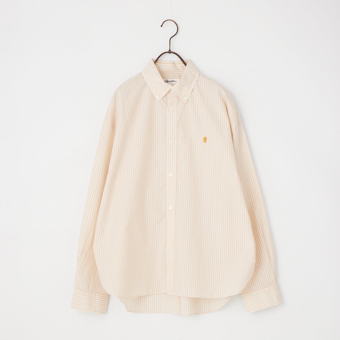 Gymphlex [ジムフレックス] コットンストライプ ショートボタンダウンシャツ [GY-B0198TRR] YEL/WH ST