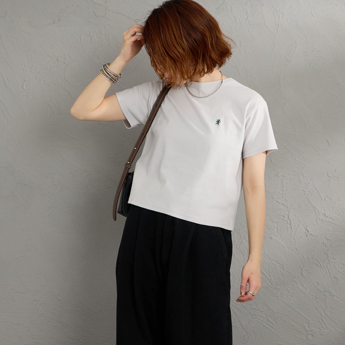 LT.GREY&&モデル身長：158cm 着用サイズ：14&&