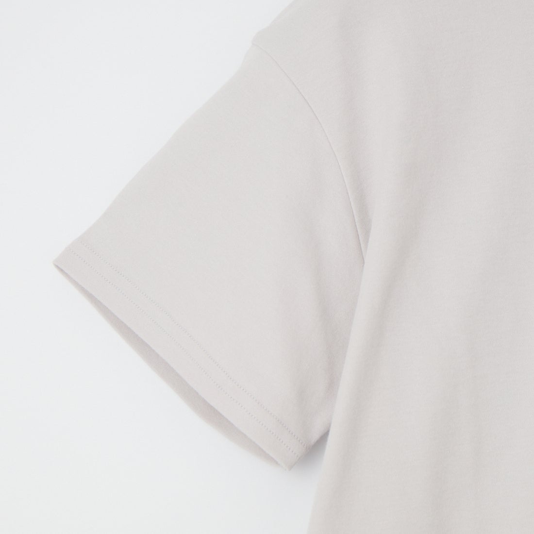 Gymphlex [ジムフレックス] ワンポイントロゴ刺繍 ショート丈Tシャツ [GY-C0539FLK] LT.GREY