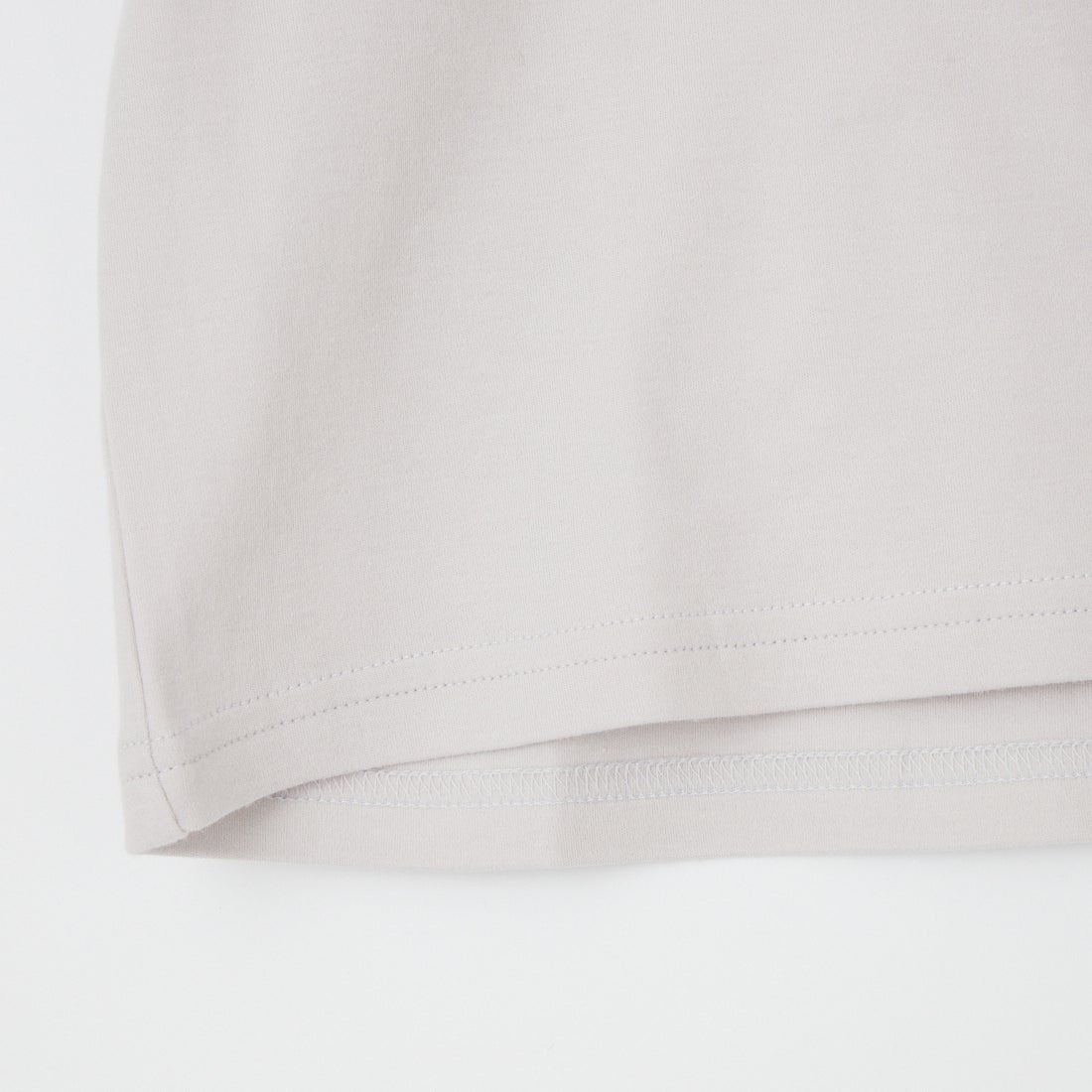 Gymphlex [ジムフレックス] ワンポイントロゴ刺繍 ショート丈Tシャツ [GY-C0539FLK] LT.GREY