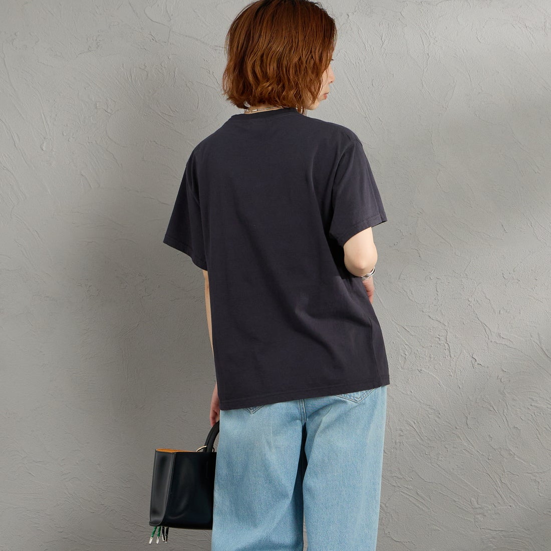 THE SHINZONE [ザ シンゾーン] ジャズコンサートTシャツ [26SMSCU09] 06 GRAY &&モデル身長：158cm 着用サイズ：F0&&