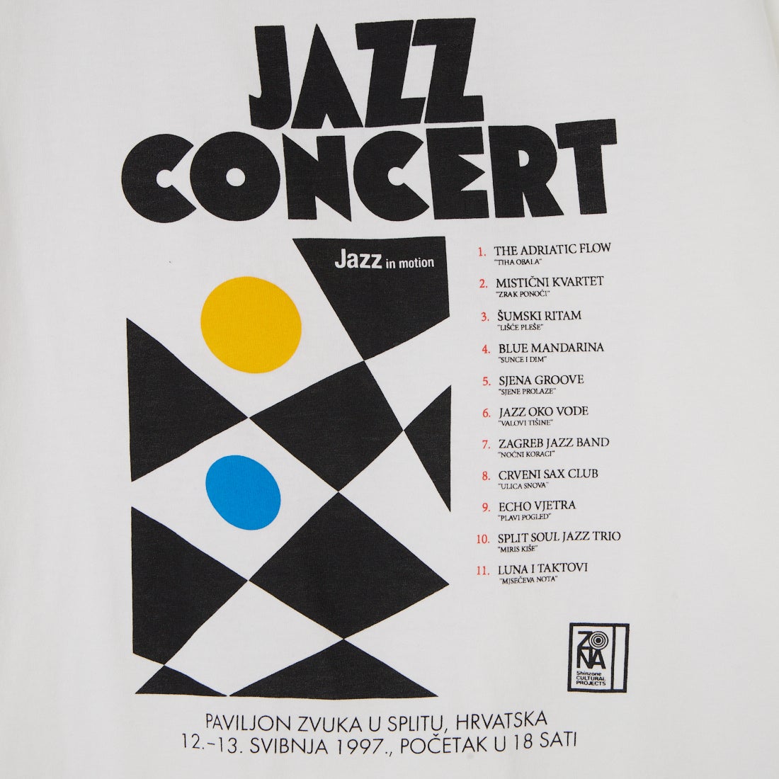 THE SHINZONE [ザ シンゾーン] ジャズコンサートTシャツ [26SMSCU09] 01 WHITE