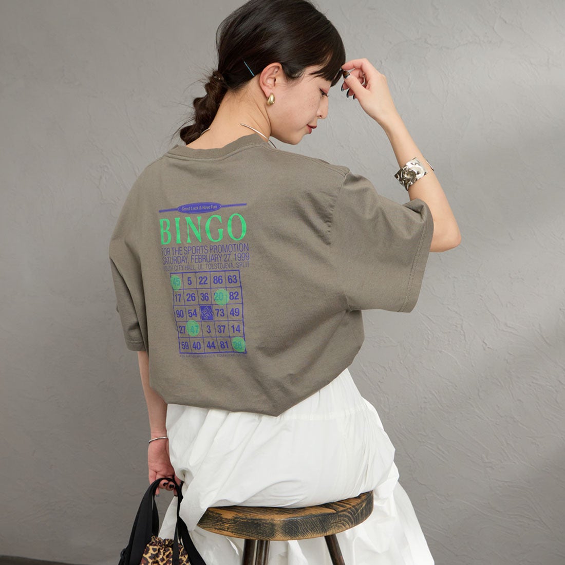 06 GRAY&&モデル身長：150cm 着用サイズ：F0&&