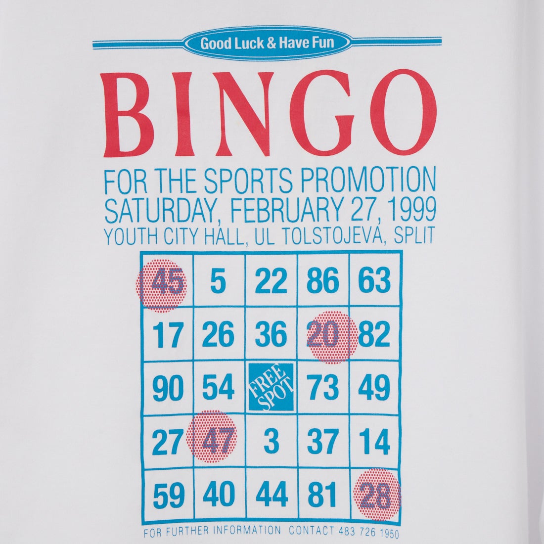 THE SHINZONE [ザ シンゾーン] ビンゴTシャツ [26SMSCU13] 01 WHITE