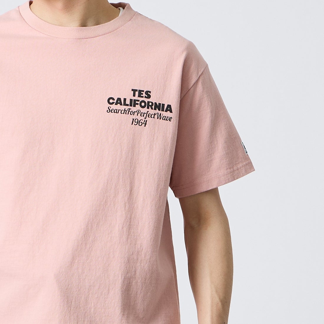 The Endless Summer [エンドレスサマー] 別注 バックロゴプリントTシャツ [FH-26574505-JF] PINK &&モデル身長：168cm 着用サイズ：M&&