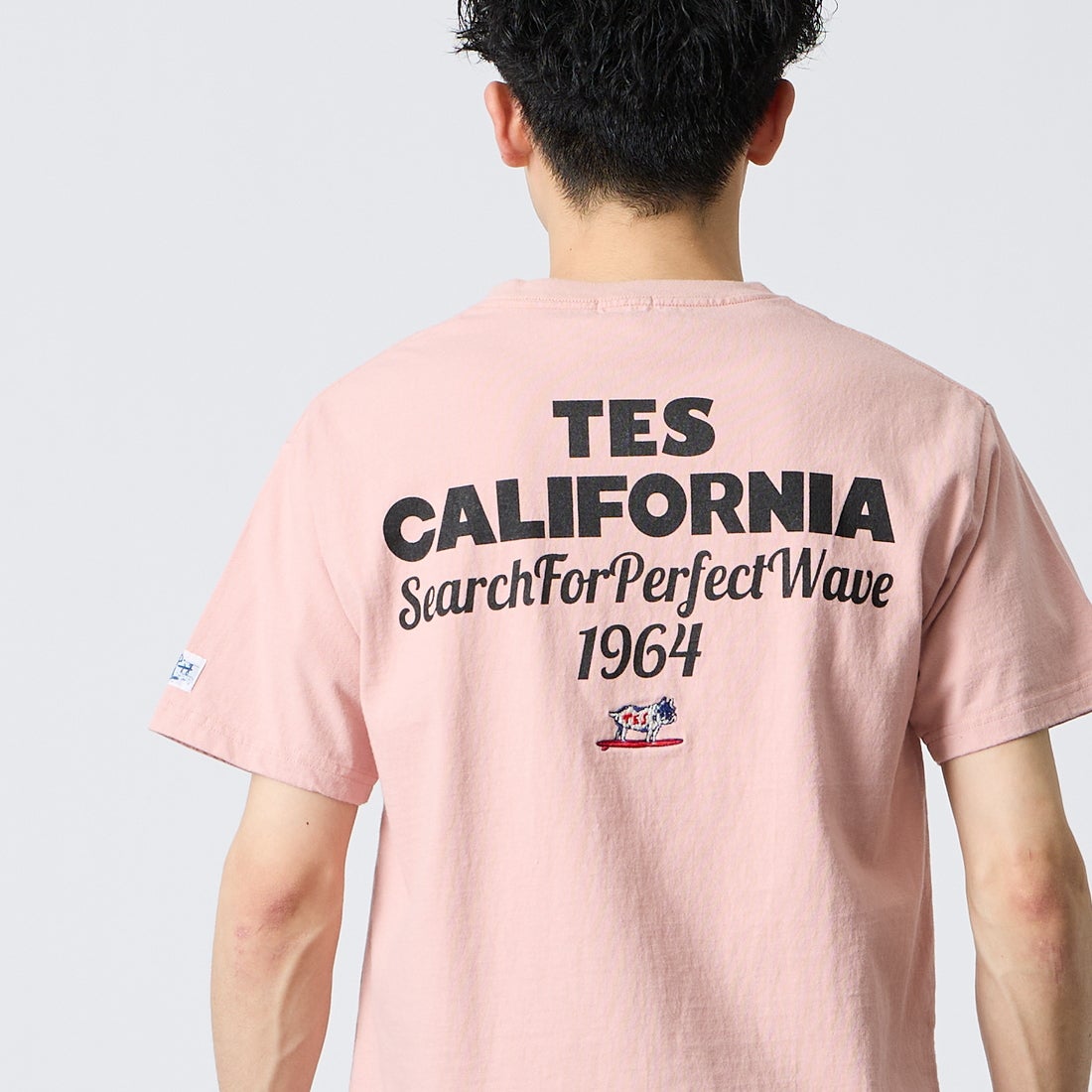 The Endless Summer [エンドレスサマー] 別注 バックロゴプリントTシャツ [FH-26574505-JF] PINK &&モデル身長：168cm 着用サイズ：M&&