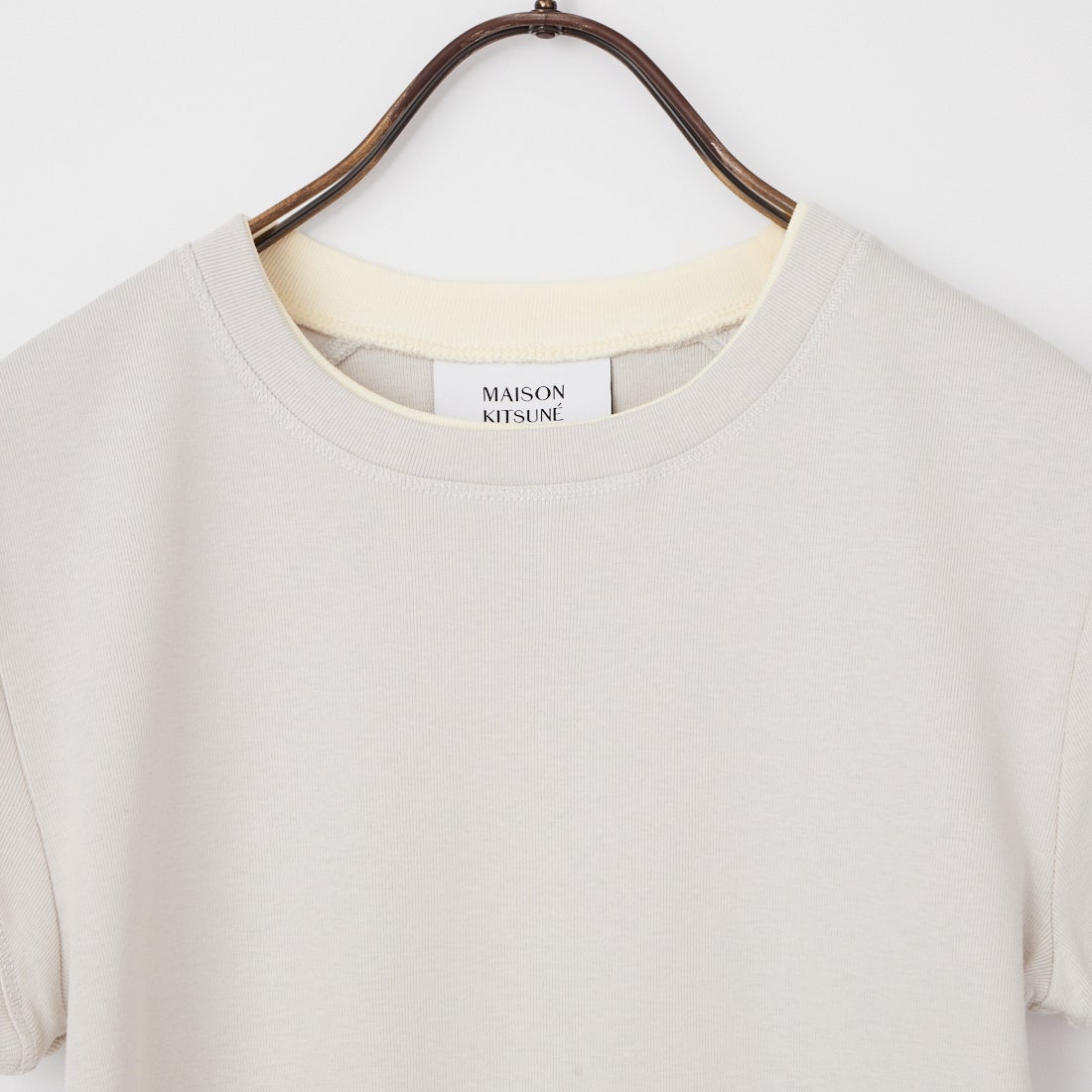 MAISON KITSUNE [メゾン キツネ] コントラストリブフィットTシャツ [QW00103KJ7035] 0436 URBAN