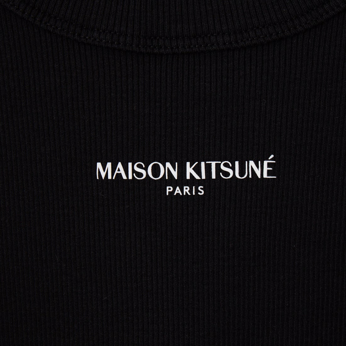 MAISON KITSUNE [メゾン キツネ] MAISON KITSUNE PARIS リブタンクトップ [QW00600KA0033] P199 BLACK