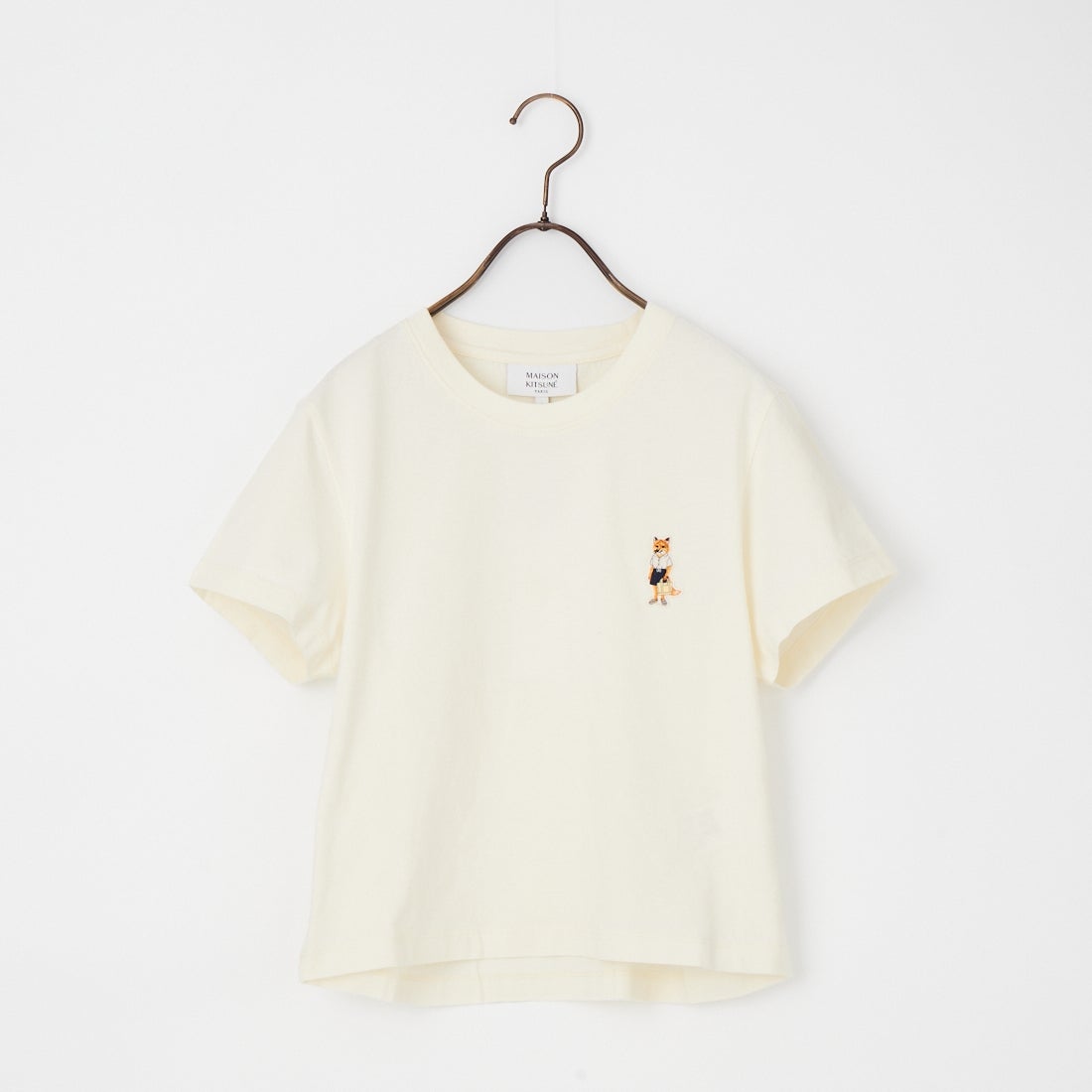 MAISON KITSUNE [メゾン キツネ] ドレスドフォックスベビーTシャツ [QW00113KJ7026] 0443 DOVE