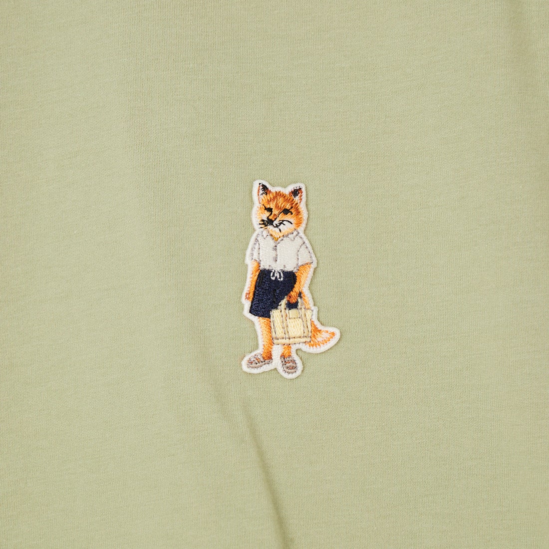 MAISON KITSUNE [メゾン キツネ] ドレスドフォックスベビーTシャツ [QW00113KJ7026] 0451 DUSTY