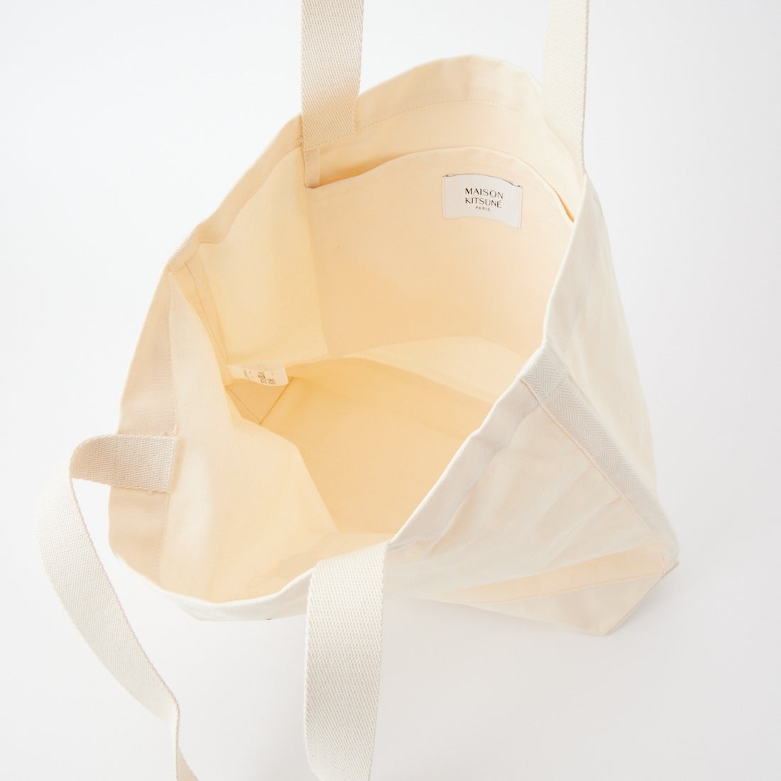 MAISON KITSUNE [メゾン キツネ] ドレスドフォックストートバッグ [QU05108WW9042] P700 ECRU