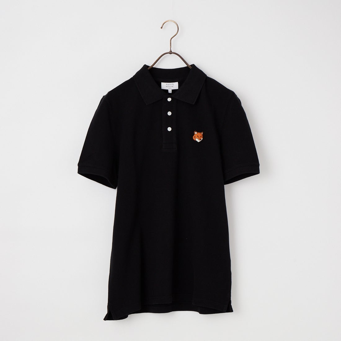 MAISON KITSUNE [メゾン キツネ] フォックスヘッド レギュラーポロシャツ [PM00209KP0002] P199 BLACK