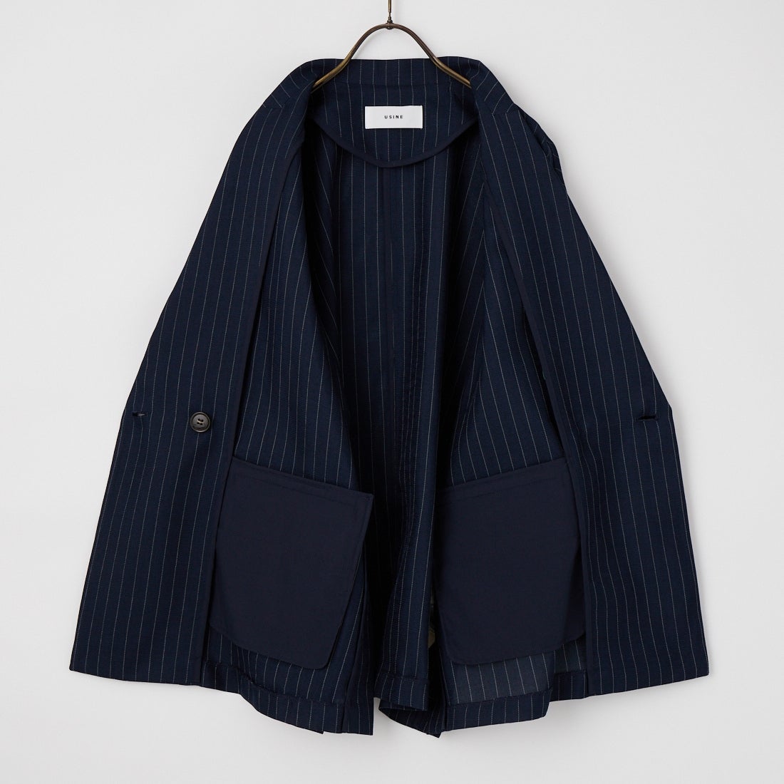 USINE [ユジーヌ] リネンライクショートスリーブジャケット [21267058] 076 ﾈｲﾋﾞｰS
