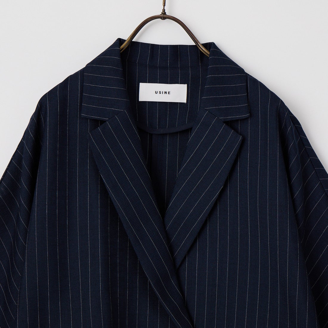 USINE [ユジーヌ] リネンライクショートスリーブジャケット [21267058] 076 ﾈｲﾋﾞｰS