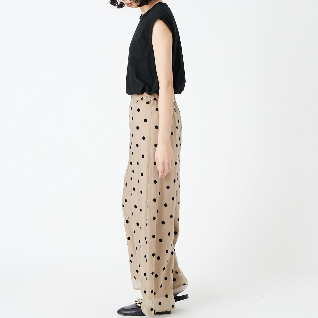 Jf Ready Made [ジェイエフレディメイド] オーガンジードットパンツ [8565640-01] 61 ﾍﾞｰｼﾞｭ