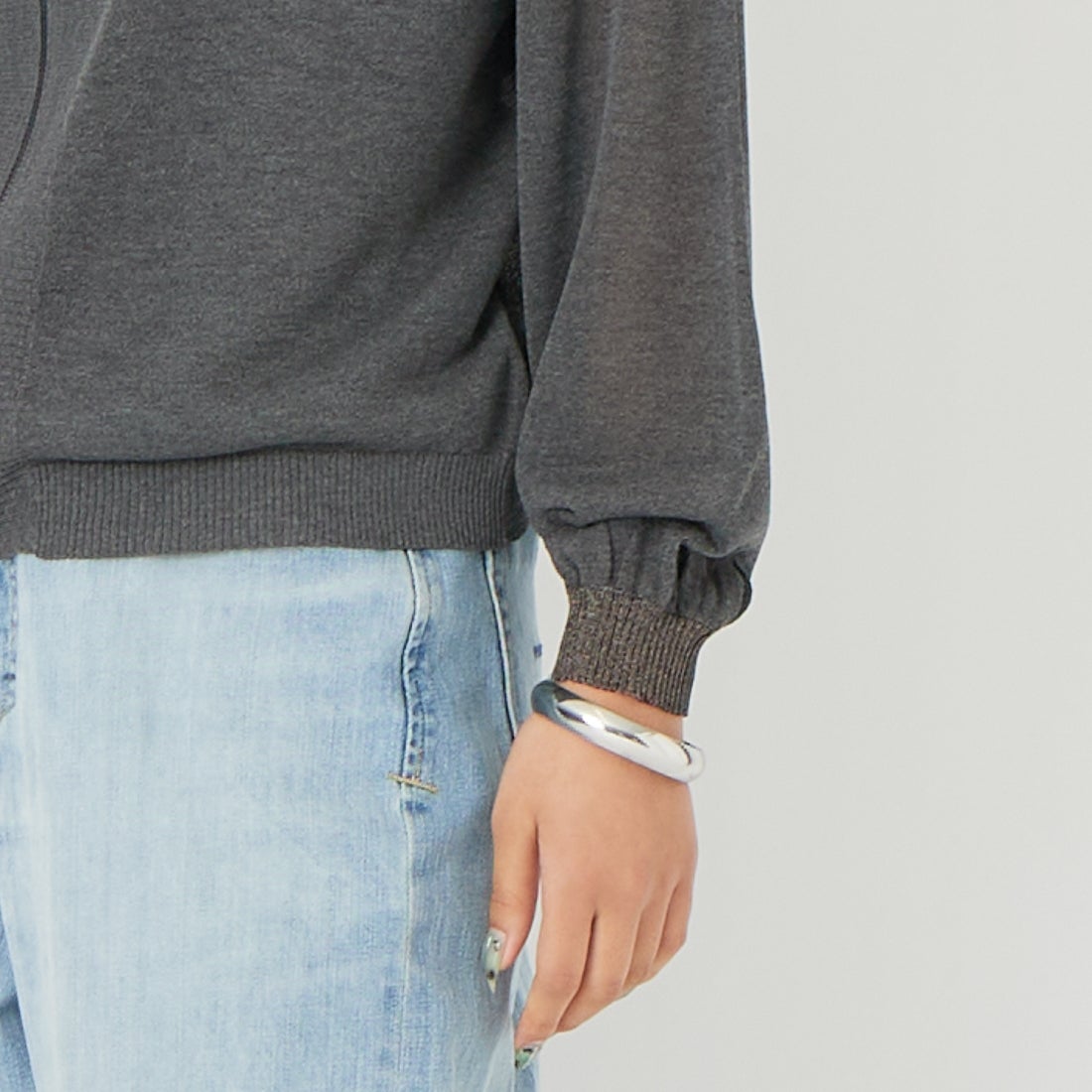 Jf Ready Made [ジェイエフレディメイド] ファインUV 2WAYジップカーディガン [3126223] ﾄｯﾌﾟｸﾞﾚｰ