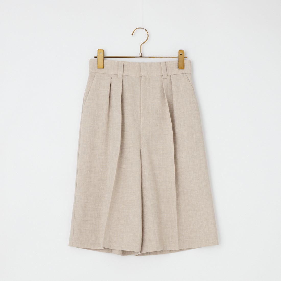 USINE [ユジーヌ] リネンライク2タックバミューダパンツ [21267060] 033 ﾍﾞｰｼﾞｭ